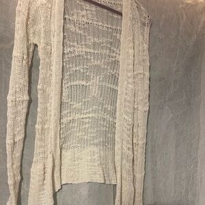 Belldini Cream Open-Front Cardigan